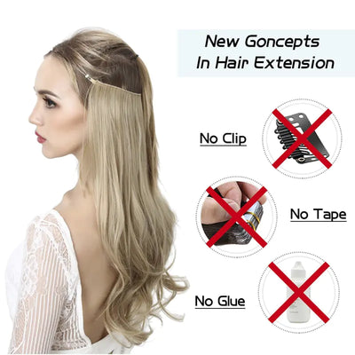 No Clip In Synthetic Hairs