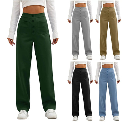 High- Waisted Casual Pants