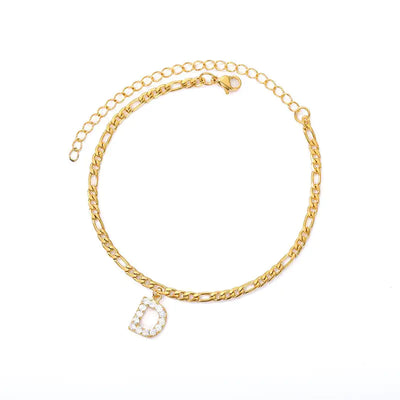 Initial Anklet Jewelry Accessory